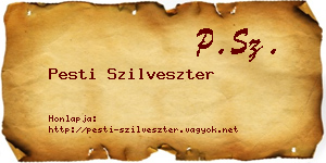 Pesti Szilveszter névjegykártya