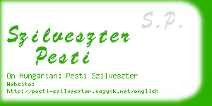 szilveszter pesti business card